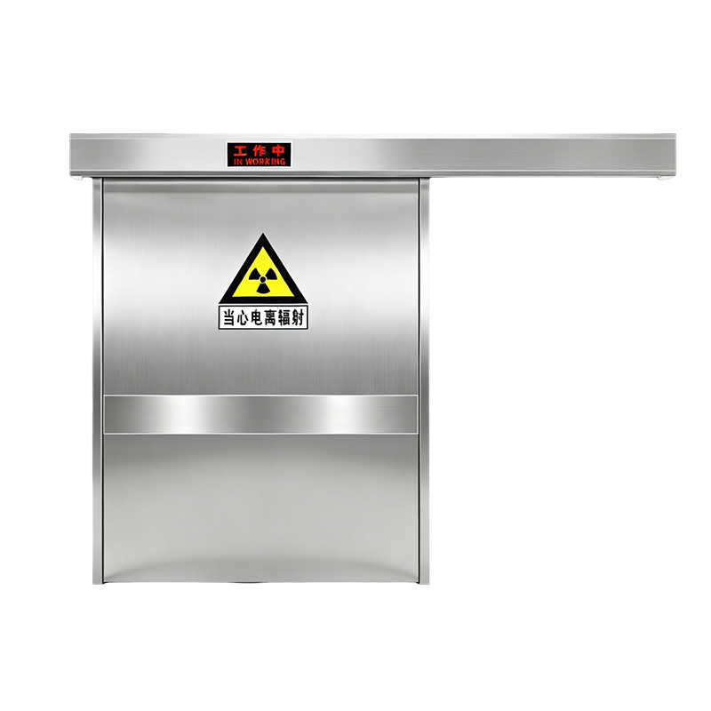 OSIDEK automatic single-leaf lead-lined sliding door for seamless, contact-free radiation protection in modern hospital imaging suites.