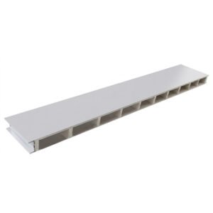 Authentic physical sample of OSIDEK machine-made hollow glass magnesium cleanroom panel, clearly showing the internal hollow grid structure for lightweight high strength.